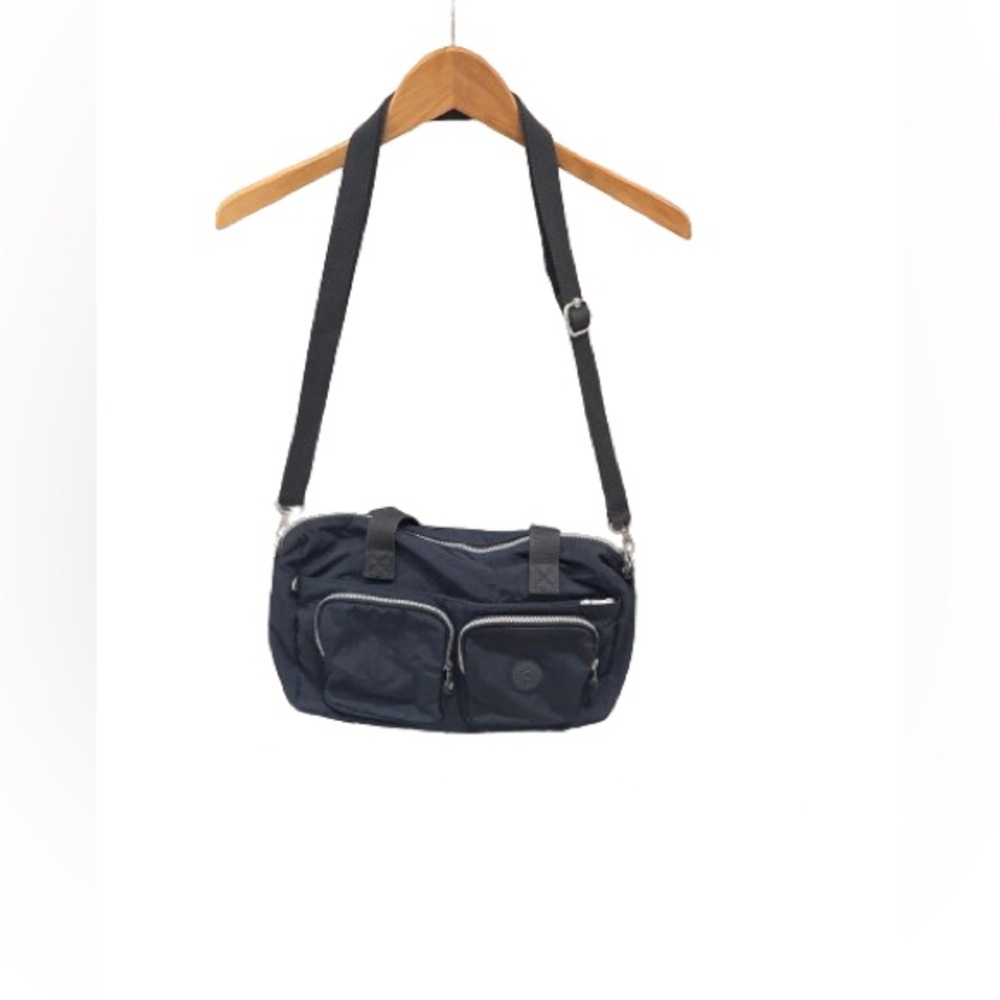 Kipling Defea Large Satchel Shoulder Handbag Nylon Navy Blue